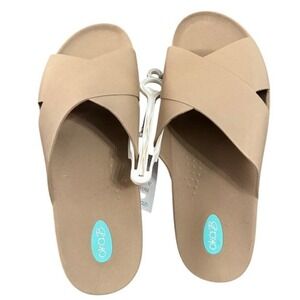 NWT Oka B Maxwell Chal Slides Sandals Tan XXXL US Men's 13-14 Casual Comfort